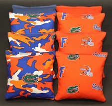 ALL WEATHER University of Florida Gators Cornhole Bean Bags 8 Resin Filled Bags
