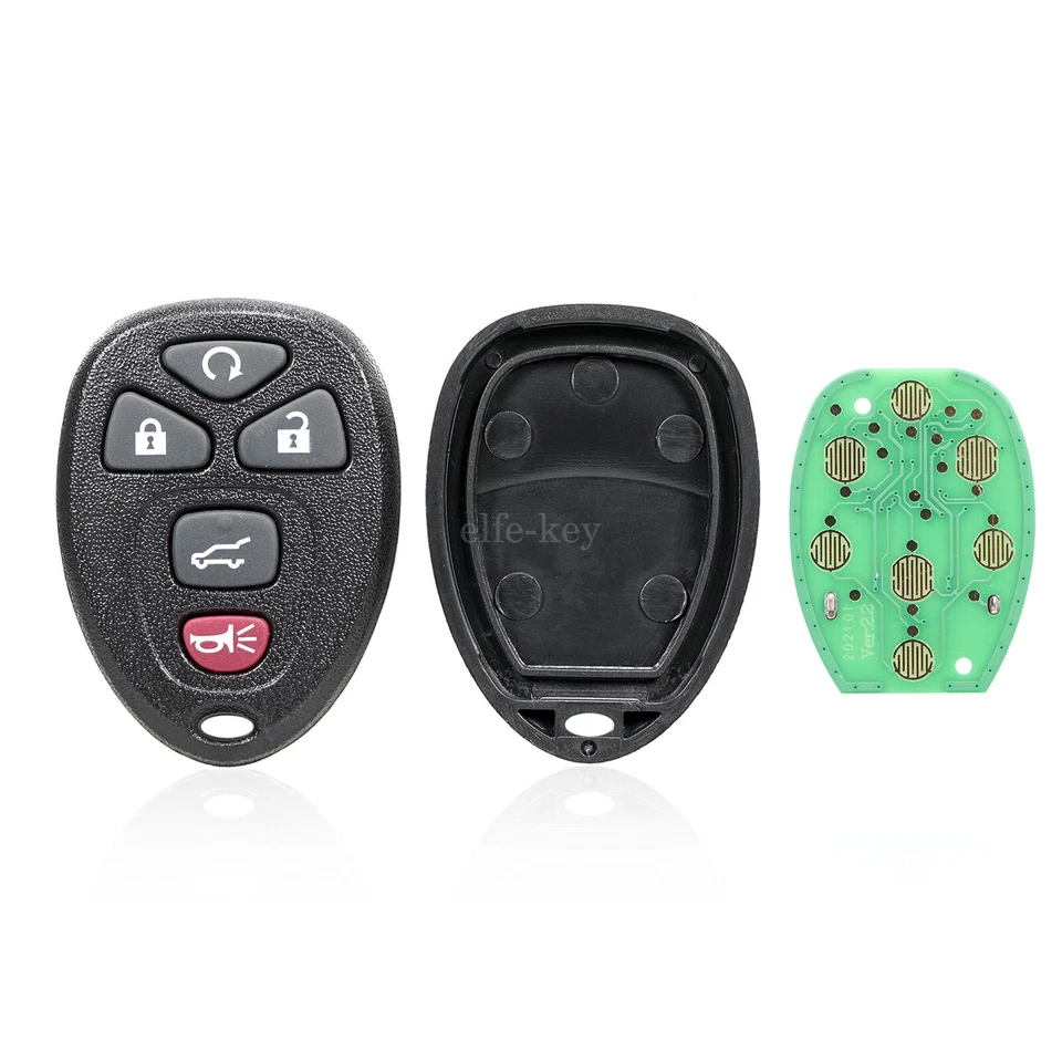 Llavero de control remoto de 5 botones para Chevrolet Tahoe Traverse Suburban 2007-2014 Foto 3 de 4
