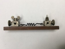 Apparatus Electronic Coil resistor Vintage Laboratory Science on wood base.