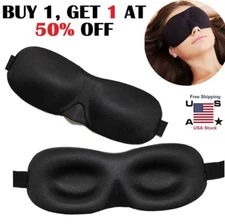 Pop 3D Sleeping Eye Mask for Men Women Soft Pad Blindfold Cover Travel Sleep USA