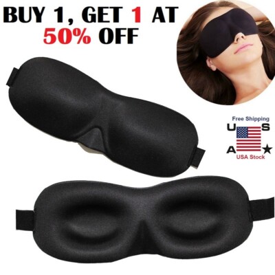 Pop 3D Sleeping Eye Mask for Men Women Soft Pad Blindfold Cover Travel Sleep USA