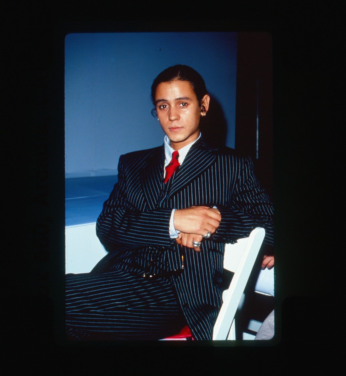 1993 Jaye Davidson Calvin Klein Fashion Bryant Park New York 1993 Jaye Davidson Calvin Klein Fashion Bryant Park New York