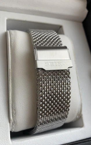 Seiko 18mm Edelstahl Mesh Double Safe Lock Armband / Armband SCHNÄPPCHEN!!! - Bild 8 von 12