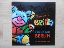 Romero Britto & Anthony Kennedy & Klaus Wowereit Autogramme Ausstellungskarte