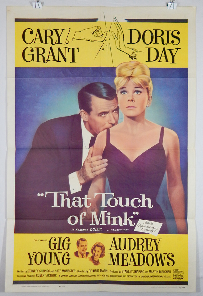 THAT TOUCH OF MINK 1962 ORIGINAL MOVIE POSTER - CARY GRANT - DORIS