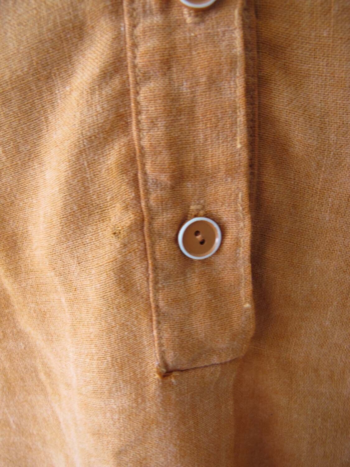 Vintage 70s Gauze Cotton Tunic Top S - 1970s Soft… - image 2