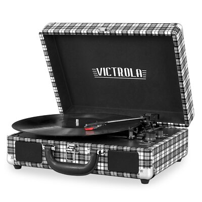 Victrola Vintage 3-Speed Bluetooth Portable Suitcase Record Player, VSC-550BT-WX