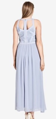 CITY CHIC Panelled Bodice Plus Size Maxi Dress Heather L/20 $129 | eBay