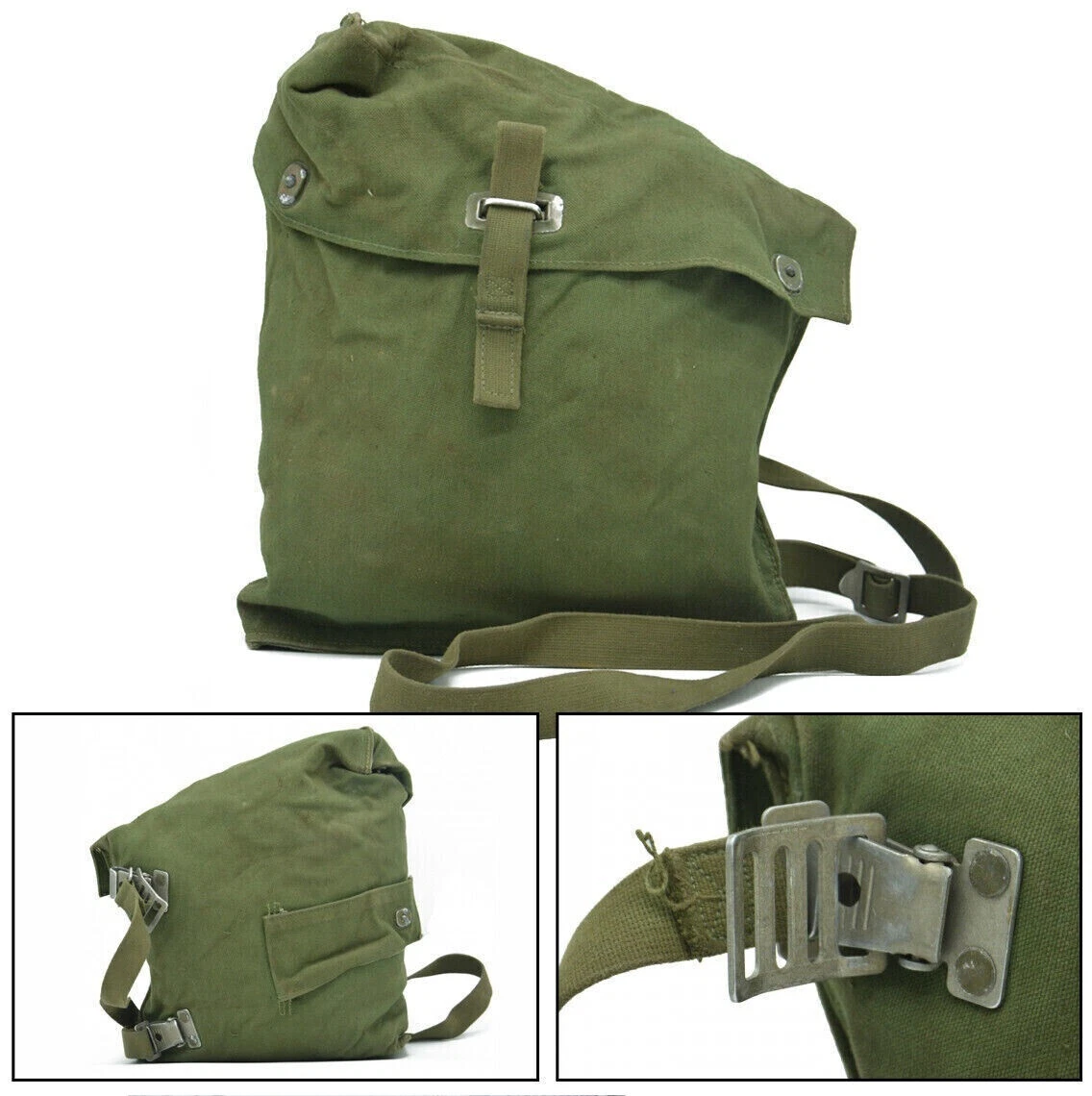 Borsa A Tracolla Militare In Tela Di Cotone Blu - Esercito Rumeno, Stile Messenger