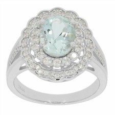 Sterling Silver Semi Mount Ring Setting Oval OV 9x7mm White Topaz or Moissanite