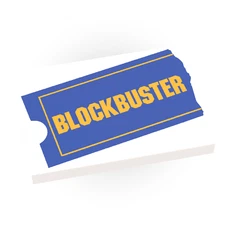 Blockbuster Store Logo  -  DVD Rentals - Custom  Printed - Brick City - 2x3 Tile
