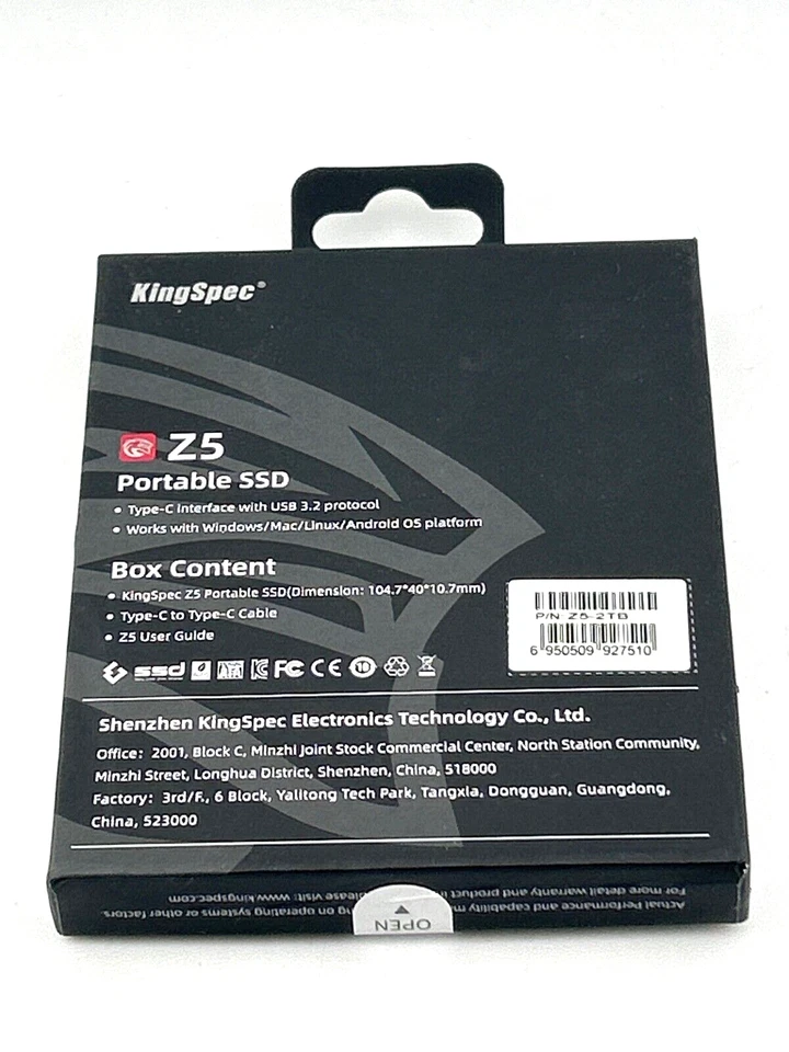 NEW KingSpec Z5 2TB External SSD 2100MB/s Portable Solid State Hard Drive Z5-2TB - Image 2 of 3
