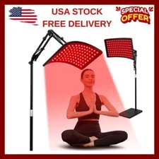 Red Light Therapy Lamp with Stand, 660nm Red & 850nm Infrared Light for Body