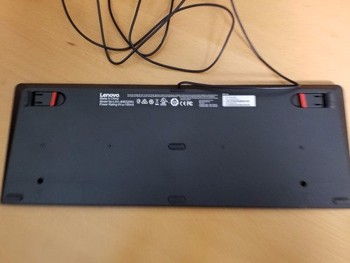 Genuine Lenovo Slim Wired USB Desktop Keyboard Black LXH-JME2209U - Picture 3 of 4