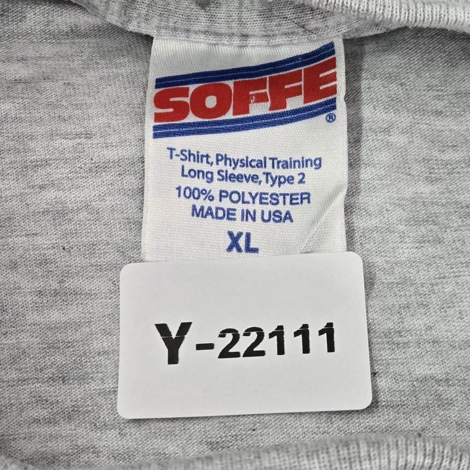 VINTAGE US Air Force Men Shirt XL Gray Physical Training Logo 90s USA - Image 2 of 4