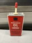 Vintage Sears Craftsman Fine Household Oil Handy Oiler Tin Empty Oil Can