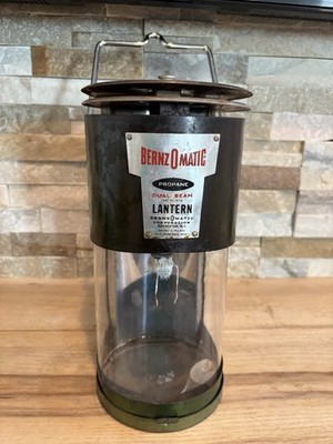 Vintage Green BernzOmatic TX-750 Dual Beam Butane & Propane Camping Lantern