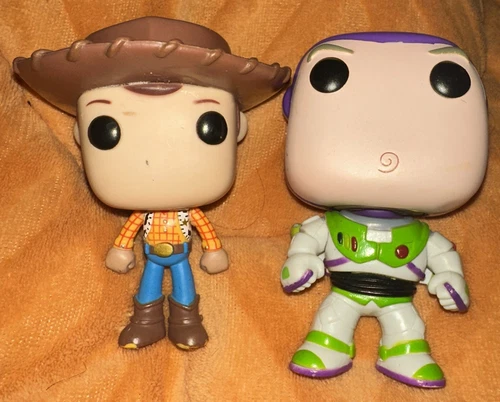 Funko Pop Disney Store 2011 Toy Story BUZZ LIGHTYEAR #02 & Woody #03 Loose OOB
