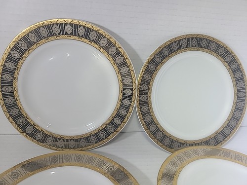 Thun Carlsbad Platinum Samantha Gold Baum Brothers Set Of 4 Salad Plates - Picture 4 of 12