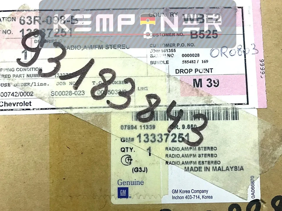 13337251, RADIO,CD-SPIELER NAVIGATIONSSYSTEM, OPEL INSIGNIA, Original GM - Bild 4 von 4