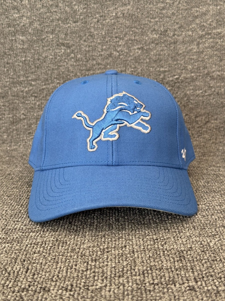'47 Brand Detroit Lions Baseball Cap Strapback Hat Blue One Size NFL