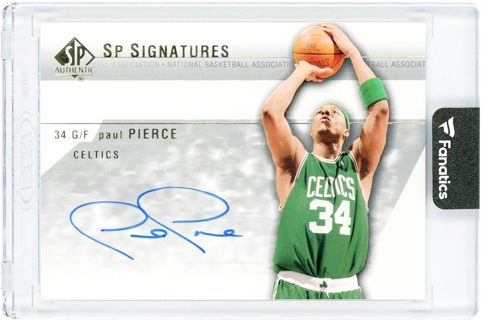 Autographed Paul Pierce Celtics Basketball Card Item#14699844 COA