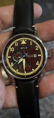 AVI-8 Hawker Hurricane Limited Edition Quartz Dual Time Date 50m Box Papers