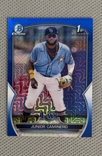 Bowman 2023 Chrome Junior Caminero Rays Blue Mojo Refractor #BCP-68 /150