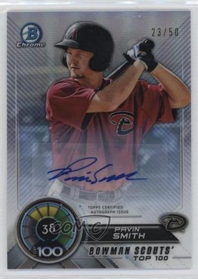 2018 Bowman Scouts' Top 100 Refractor Auto 23/50 Pavin Smith #BTP-38 Auto 0p45