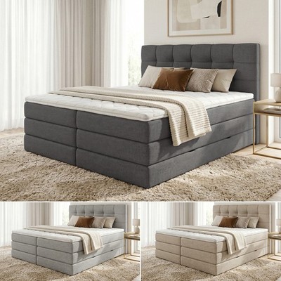 Boxspringbett BEST XL mit 2 Bettkästen und Topper Doppelbett, Polsterbett