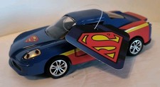 DC Comics SUPERMAN 5" Diecast Blue Sports Car Pull Back Action NEW! Free Ship!