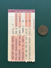 BILLY DONOVAN 1987 PROVIDENCE SYRACUSE ST JOHN's TICKET STUB PATINO MSG COLEMAN