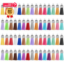 60 Pcs Tassels for Jewelry Making Keychain Small, Multi-colored
