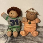 Lot of 2 Vintage Cabbage Patch Dolls Dog Signed 80s 31 Baby Clothes Toy Stuffed