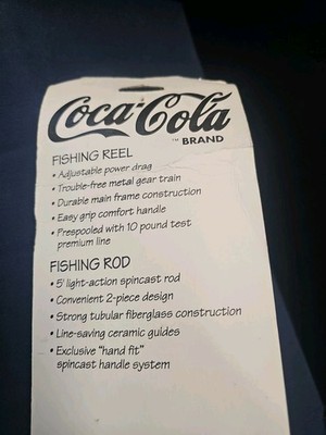 COCA COLA FISHING ROD AND REEL By JOHNSON 1995 NOS NEW RARE🔥👀 | eBay