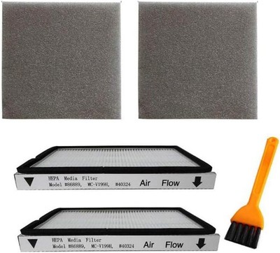 2 Pack Exhaust HEPA Filters with Foam Filters HEPA Media Filter Compatible