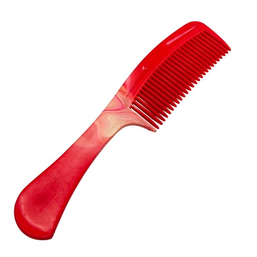Goody Vintage 80s Back Pocket Comb Red Pink Yellow Tie Dye 8.5" Unbreakable - Picture 3 of 3