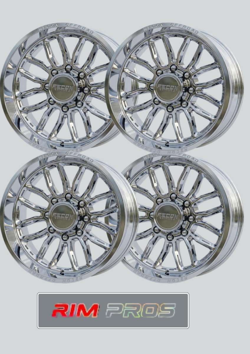4 NEW RIMS 20X10 RECON OFFROAD WHEELS RCO-23 8X180 CHROME -18ET
