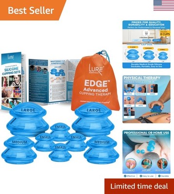EDGE Silicone Cupping Set, Cupping Kit for Massage Therapy, Long Lasting Cups...