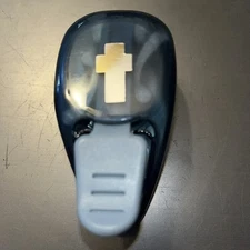 EK Success Letter t Cross Paper Punch Gray Plastic Metal For Scrapbooking Crafts