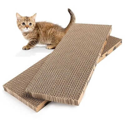 Roadtofree Mini Cat Scratching Board Small Scratcher 2pcs, Brown 