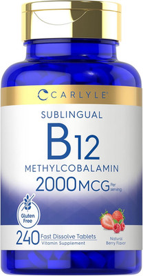 B12 Vitamin 2000 Mcg | 240 Fast Dissolve Tablets | Sublingual Methylcobalamin |