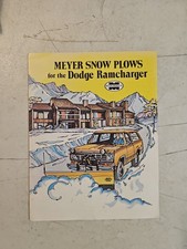 Vintage 1975 Meyer Snow Plow For The Dodge Ramcharger Dealer Sales Brochure Vintage 1975 Meyer Snow Plow For The Dodge Ramcharger Dealer Sales Brochure