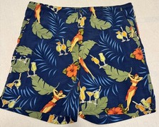 Vintage Tommy Bahama Mens Nylon Swim Trunks Size M Hawaiian Hula Girl Shorts
