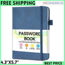 Password Keeper Book with Alphabetical Tabs 4.3"x5.7" Small Password