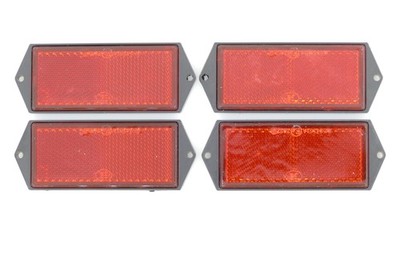 4 x Rückstrahler Reflektor ROT 104 x 40mm Seitenstrahler PKW Anhänger WoWa