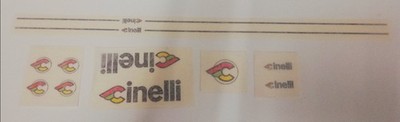 NOS Cinelli laser & supercorsa decal set original waterslider