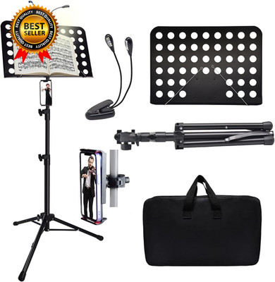 Sheet Music Stand with Light & Phone Holder 57'' Music Stand for Sheet Music High