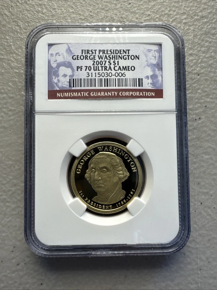 2007 Proof Presidential Dollar 4-Coin Set NGC PF 70 Ultra Cameo - Image 2 of 4