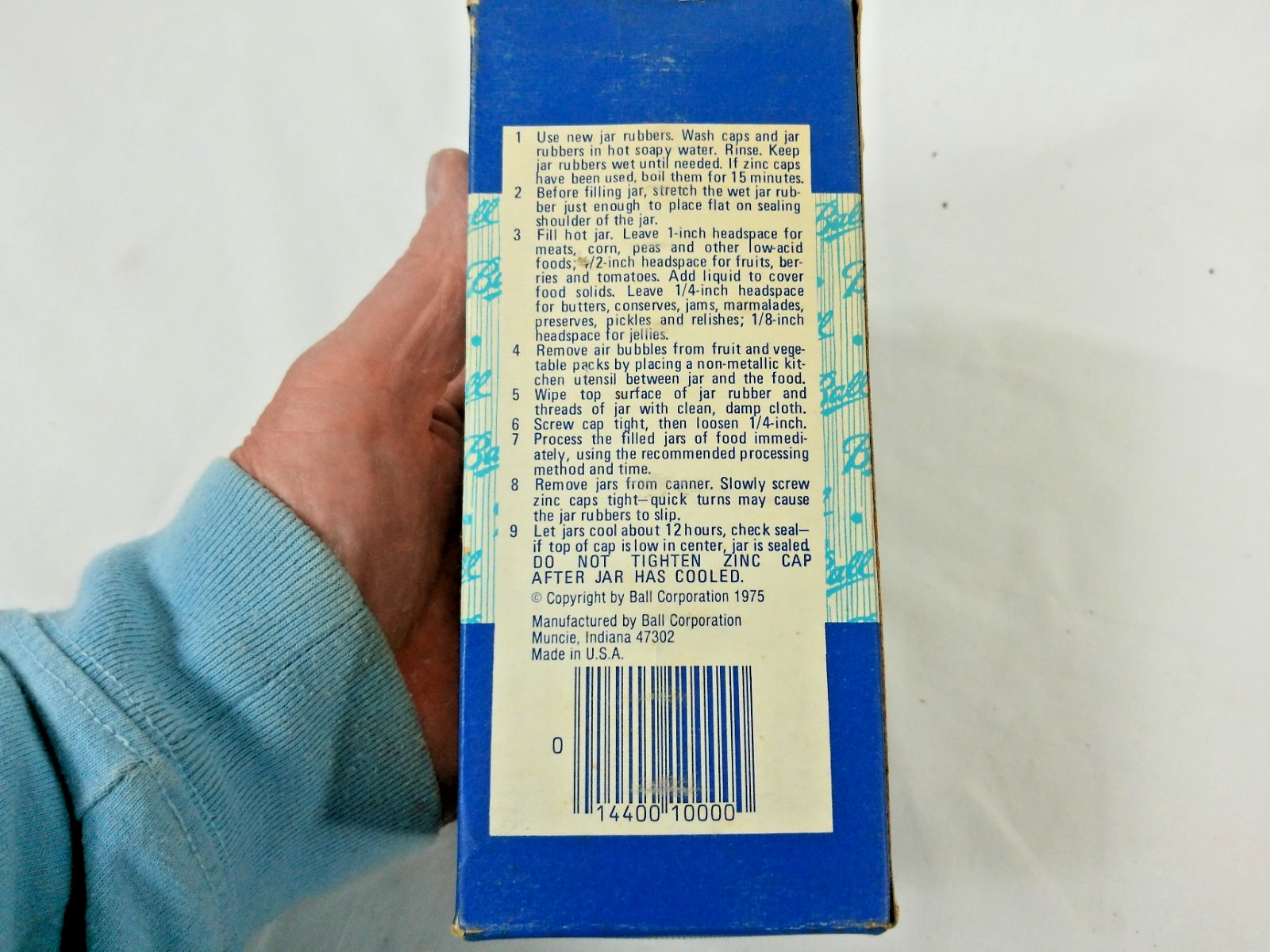 Vintage 12 Ball Zinc Porcelain Lined Caps Canning Jar Lids In Box Unused